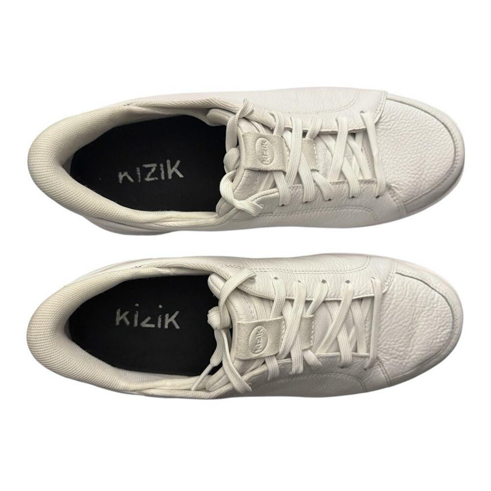 Kizik Sydney Sneakers All White Leather Hands Free Shoes Womens 10 - Picture 4 of 10